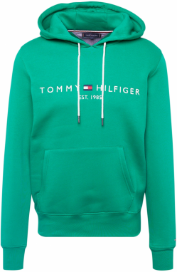 TOMMY HILFIGER Mikina  námornícka modrá / nefritová / červená / biela