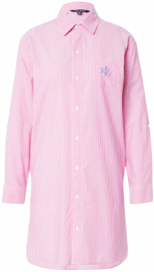 Lauren Ralph Lauren Košeľové šaty  modrá / ružová / biela