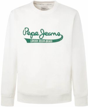 Pepe Jeans Mikina 'ROI'  zelená / biela