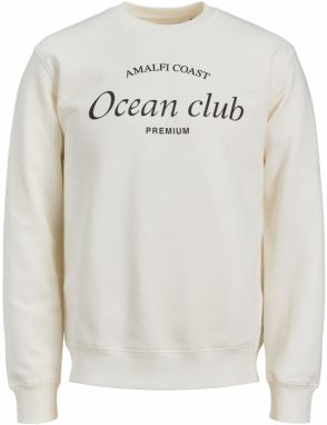 JACK & JONES Mikina 'OCEAN CLUB'  krémová / čierna