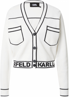 Karl Lagerfeld Kardigán  čierna / biela