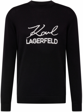 Karl Lagerfeld Sveter  čierna / biela