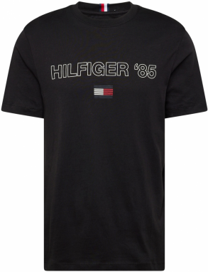 TOMMY HILFIGER Tričko  námornícka modrá / krvavo červená / čierna / biela