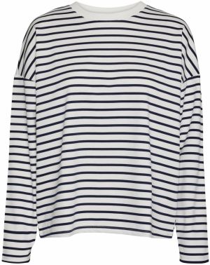 Vero Moda Petite Tričko 'ABBY'  námornícka modrá / biela