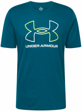 UNDER ARMOUR Funkčné tričko 'FOUNDATION'  modrozelená / limetová / šedobiela