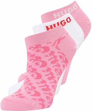 HUGO Red Ponožky  ružová / pitaya / červená / biela