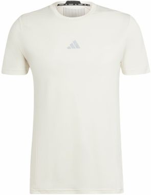 ADIDAS PERFORMANCE Funkčné tričko 'Designed for Training HIIT'  svetlosivá / biela