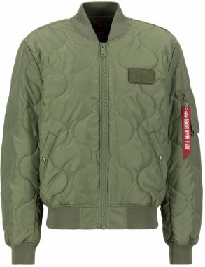 ALPHA INDUSTRIES Prechodná bunda  kaki / karmínovo červená / biela