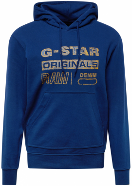 G-Star RAW Mikina 'Distressed Originals'  béžová / modrá