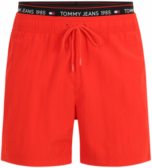 Tommy Jeans Plavecké šortky  červená / čierna / biela
