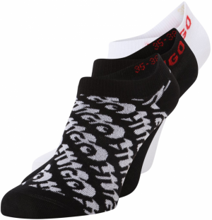 HUGO Red Ponožky  svetlosivá / červená / čierna / biela