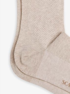 Scalpers Ponožky 'New Vintage'  svetlobéžová / hnedá