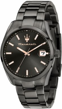 Maserati Analógové hodinky 'Attrazione'  antracitová / čierna