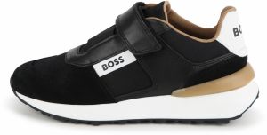 BOSS Kidswear Tenisky  svetlohnedá / čierna / biela