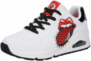 SKECHERS Nízke tenisky 'Rolling Stones Lick'  červená / čierna / biela