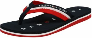 TOMMY HILFIGER Žabky 'Loves Ny Beach'  námornícka modrá / červená / biela