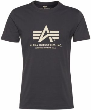 ALPHA INDUSTRIES Tričko  grafitová / biela