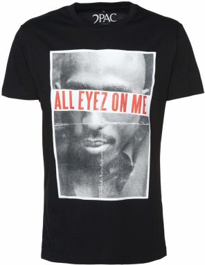 Mister Tee Tričko '2Pac All Eyez On Me'  čierna