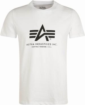 ALPHA INDUSTRIES Tričko  čierna / biela