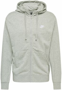 Nike Sportswear Tepláková bunda  svetlosivá / biela