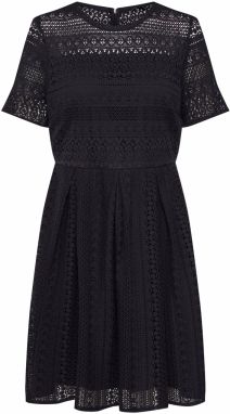 VERO MODA Šaty 'VMHONEY LACE PLEATED S/S DRESS EXP'  čierna