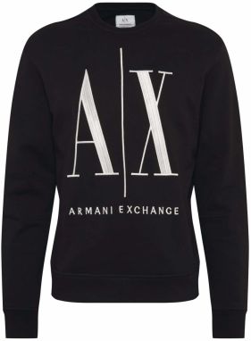 ARMANI EXCHANGE Mikina  čierna / biela