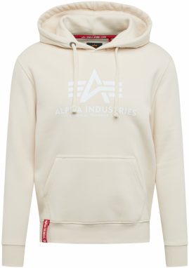 ALPHA INDUSTRIES Mikina  krémová / biela