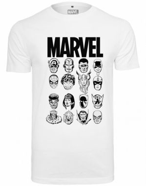 Mister Tee Tričko 'Marvel Crew Tee'  čierna / biela