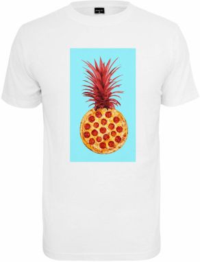 Mister Tee Tričko 'Pizza Pineapple'  tyrkysová / tmavožltá / červená / biela