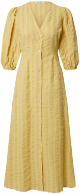EDITED Košeľové šaty 'Elena'  žltá