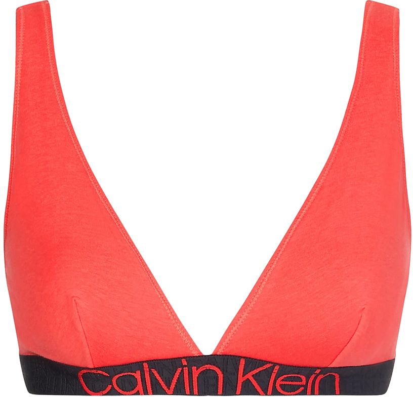 CALVIN KLEIN - punch pink color unlined triangle podprsenka