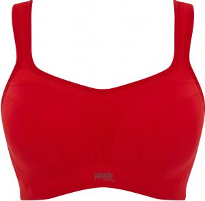 PANACHE - červená športová podprsenka s výstužou a kosticami