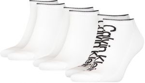 CALVIN KLEIN - 3PACK CK athleisure biele členkové ponožky