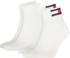 TOMMY HILFIGER - 2PACK TH flag biele quarter ponožky