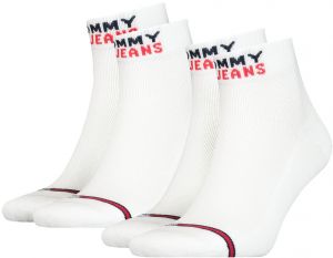 TOMMY HILFIGER - 2PACK Tommy jeans vintage biele ponožky