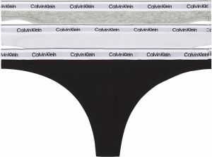 CALVIN KLEIN - tangá 3PACK Modern logo stretch cotton black, white, gray combo - limitovaná edícia