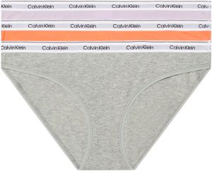 CALVIN KLEIN - nohavičky 3PACK Modern logo stretch cotton lavender & orange combo - limitovaná edícia