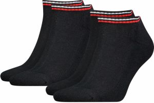TOMMY HILFIGER - 2PACK TH uni Tommy jeans original iconic black členkové ponožky