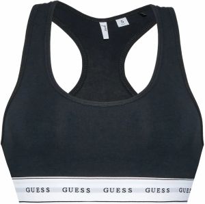 GUESS - čierna braletka z organickej bavlny s logom GUESS - limitovaná edícia