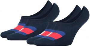 TOMMY HILFIGER - 2PACK Flag mens navy neviditeľné ponožky