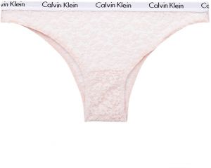CALVIN KLEIN - carousel ružové čipkované brazilky