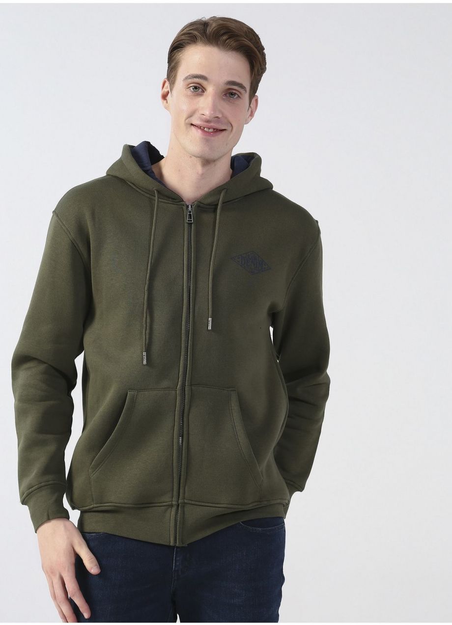 Lee Cooper Men's Hooded Khaki Sweatshirt 231 Lcm 241023 Pauls Khaki