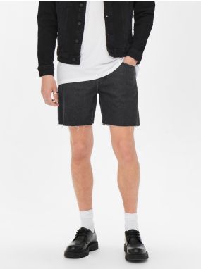 Black Denim Shorts ONLY & SONS Avi - Men