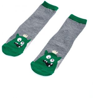 Non-slip Children's Socks Shelvt Gray Monster