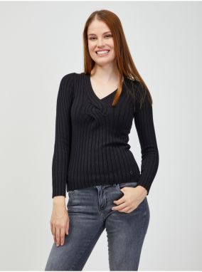 Black Women's Ribbed Sweater Guess Ines - Women