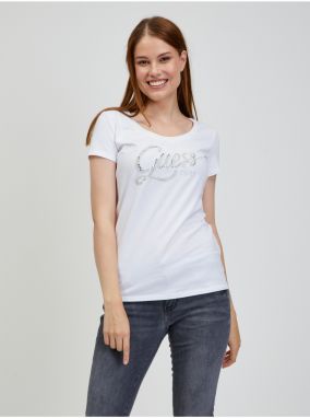 White Women's T-Shirt Guess Bryanna - Women