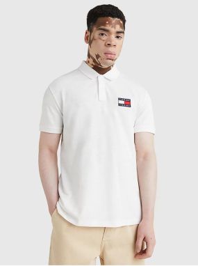 White Mens Polo T-Shirt Tommy Jeans - Men