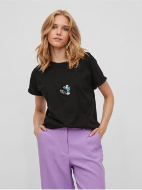 Black T-shirt VILA Smurfy - Women