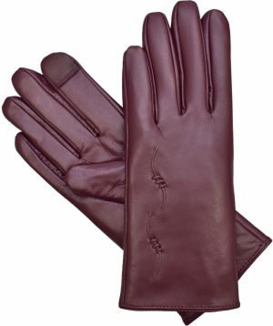 Semiline Woman's Women Leather Antibacterial Gloves P8205-3