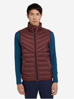 Burgundy Men's Quilted Vest Tom Tailor Denim - Men